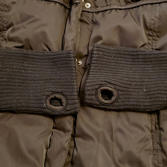 Soia & Kyo down / feather puffer winter coat. Black. L. Bow detail at the back. - Picture 8 of 16